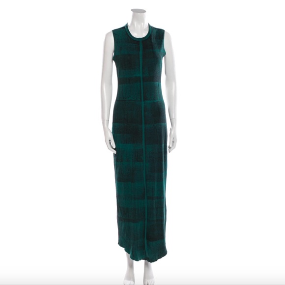 Raquel Allegra Column Tank Dress in Green Moss - Picture 6 of 12